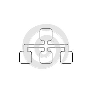 Sitemap outline icon. Signs and symbols can be used for web, logo, mobile app, UI, UX