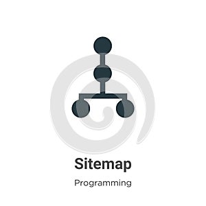 Sitemap vector icon on white background. Flat vector sitemap icon symbol sign from modern programming collection for mobile