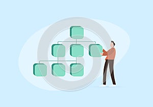 Sitemap vector illustration. Build and Submit website XML map with lists the URLs for a web site. SEO - search engine