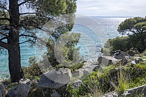 Sithonia coastline near Koviou Beach, Chalkidiki, Greece