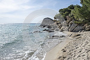 Sithonia coastline near Koviou Beach, Chalkidiki, Greece