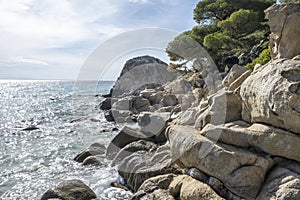 Sithonia coastline near Koviou Beach, Chalkidiki, Greece photo