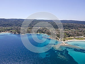 Sithonia coastline near Lagonisi Beach, Chalkidiki, Greece