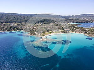 Sithonia coastline near Lagonisi Beach, Chalkidiki, Greece