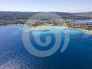 Sithonia coastline near Lagonisi Beach, Chalkidiki, Greece