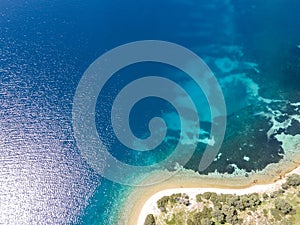 Sithonia coastline near Lagonisi Beach, Chalkidiki, Greece