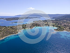 Sithonia coastline near Lagonisi Beach, Chalkidiki, Greece