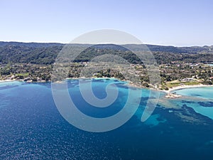 Sithonia coastline near Lagonisi Beach, Chalkidiki, Greece