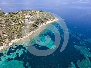 Sithonia coastline near Lagonisi Beach, Chalkidiki, Greece