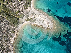 Sithonia coastline near Lagonisi Beach, Chalkidiki, Greece