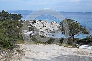 Sithonia coastline near Orange Beach, Chalkidiki, Greece