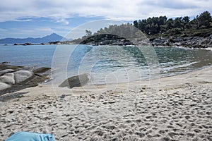 Sithonia coastline near Orange Beach, Chalkidiki, Greece