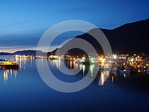 Sitka Harbor at Dusk