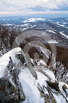 Sitno mountain durig winter