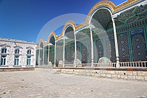 Sitorai Mokhi Khosa Palace, summer Palace of the Emir, near Bukhara, Uzbekistan photo