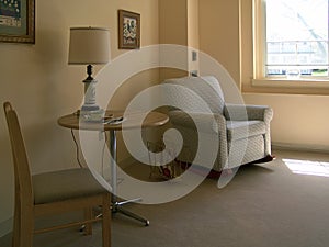 Sitting area in sunlight