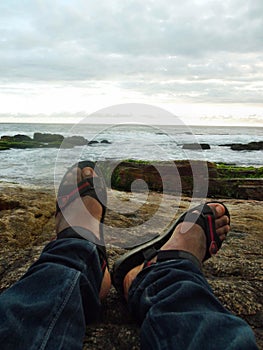 Sitting in the Beach