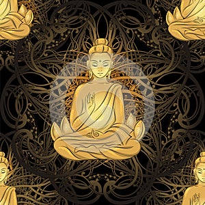 Sitting Buddha pattern