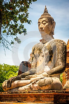 Sitting Buddha statue in Ayutthaya