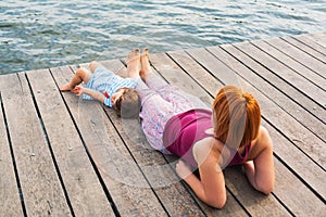 Sitting on a dock