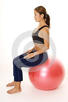 Sitting On Fitball photo