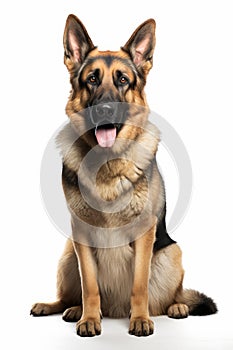 Sitting german Shepard Dog