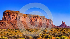 Sitting Hen Eagle Mesa Rock Formation Canyon Cliff Monument Valley Utah