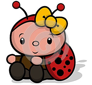 Sitting Ladybug for Young Children