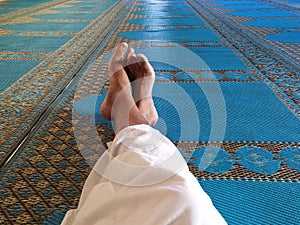 Sitting in mosque