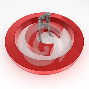 Sitting on a Red Shiny Copyright Symbol