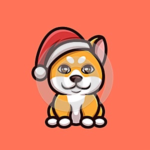 Sitting Shiba Chirstmas