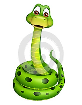 Sitting Snake cartoon character