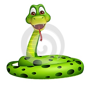 Sitting Snake cartoon character