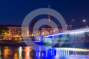 Sityscape of Rouen at night