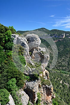 Siurana cliffs of Catalonia in spring