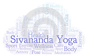 Sivananda Yoga word cloud.