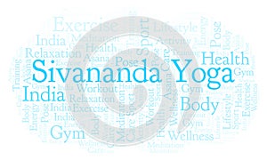Sivananda Yoga word cloud.