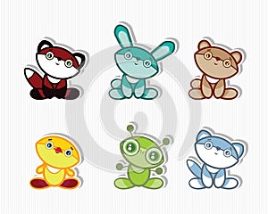 Six animals set