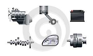 Six auto spare parts