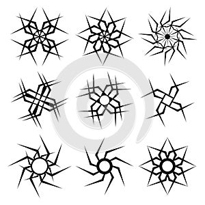 Six calligraphical stars