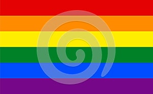 Six-color rainbow flag or gay pride