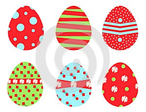 Colorful Easter eggs vector set