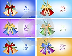 Six congratulation card to Christmas and New Year