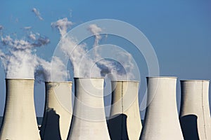 Six cooling towers of nuclear power plant