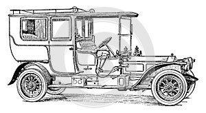 Six Cylinder Rolls Royce Pullman Limousine, vintage illustration