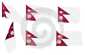 Six different flags of Nepal
