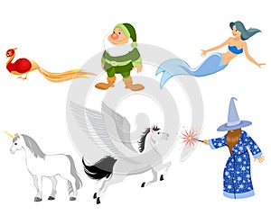 Six fairy-tale characters