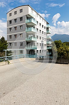 Six floor modern building, exteriors