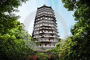 Six Harmonies Pagoda  Liuhe Pagoda  near Qiantang River in Hangzhou, China