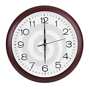 Six hours on the round clock